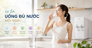 Lợi ích uống đủ nước mỗi ngày cho sức khỏe.