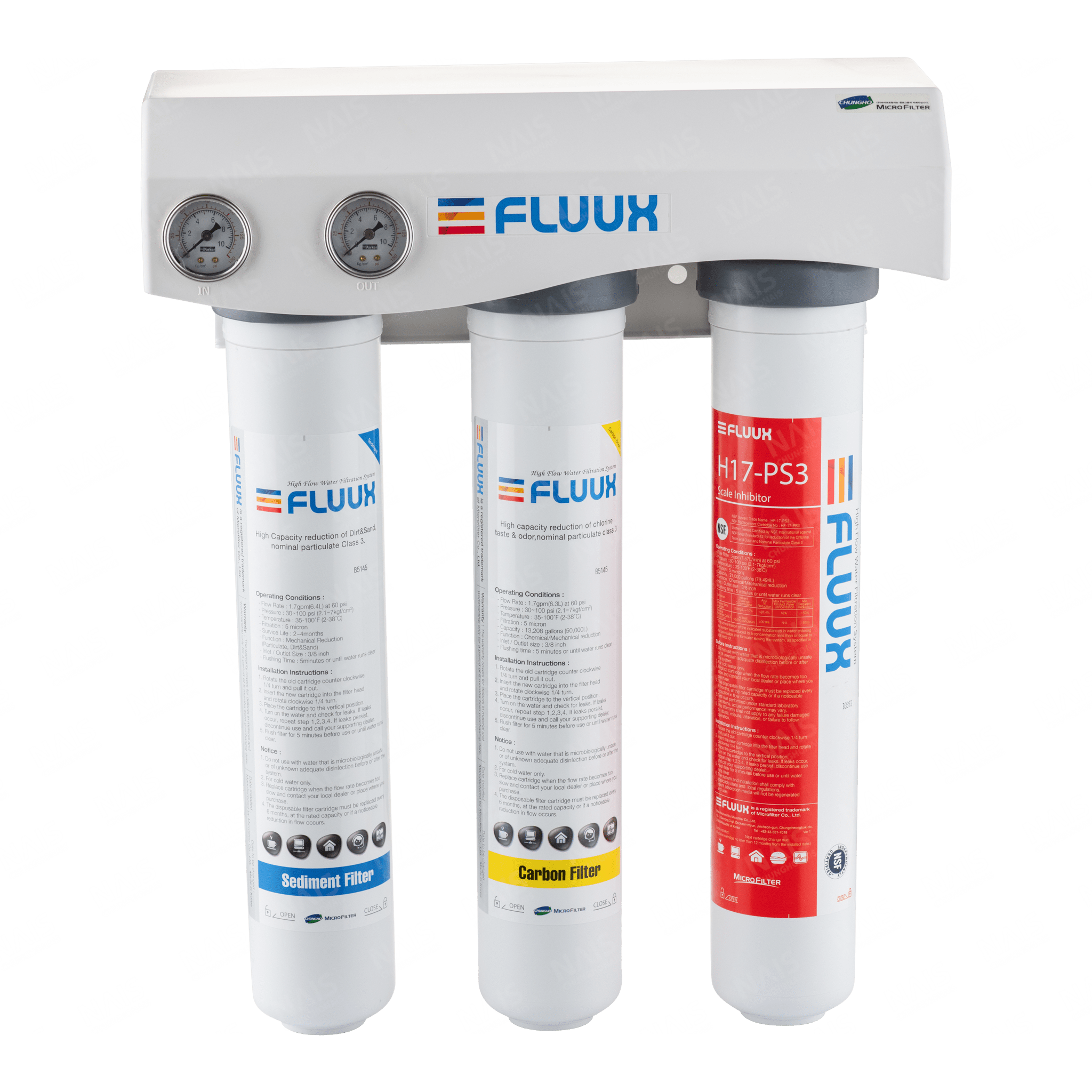 Bộ Lọc Đầu Nguồn ChungHo FLUUX 3 – Hệ Thống Lọc 3 Cấp